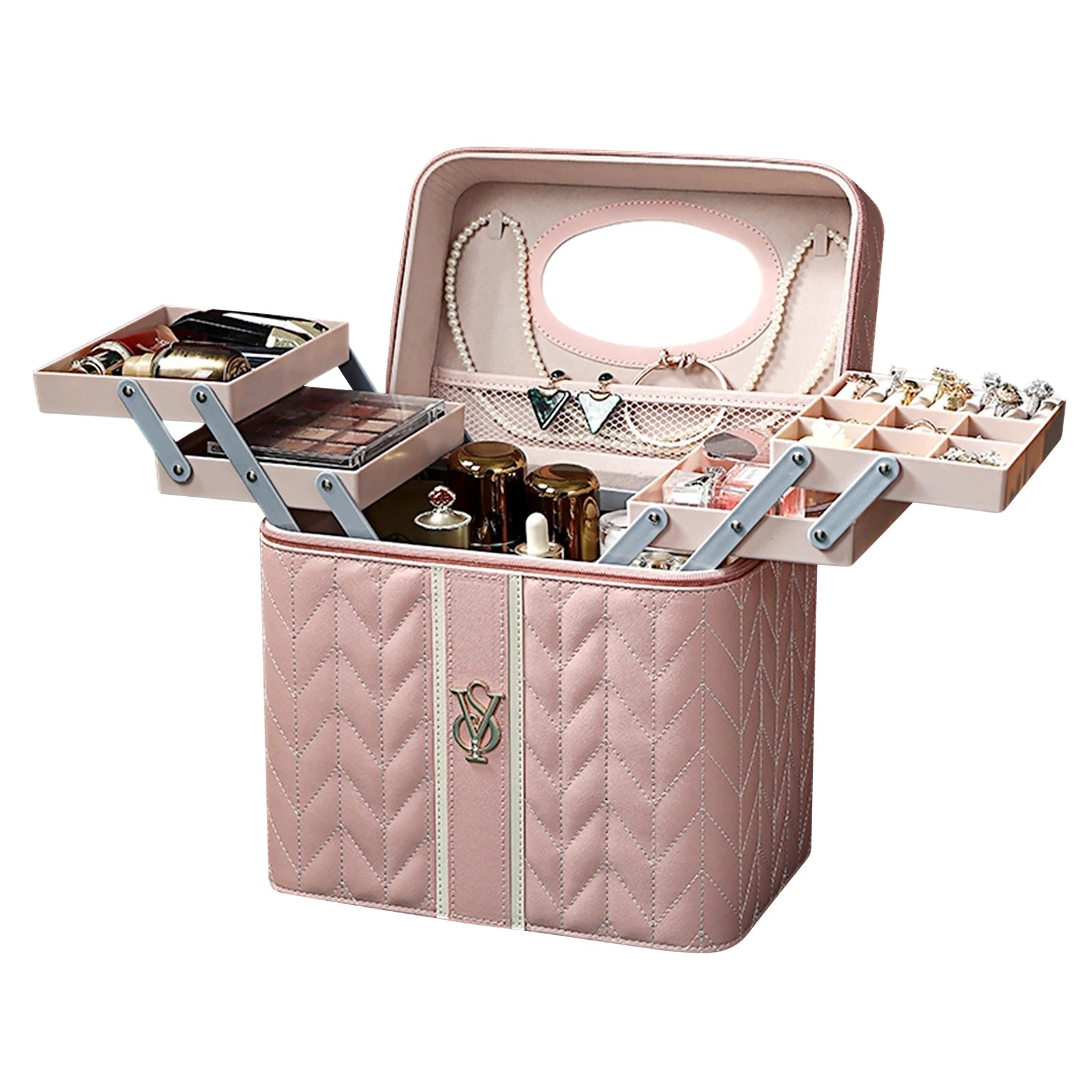 Large Cosmetic Organizer with Mirror