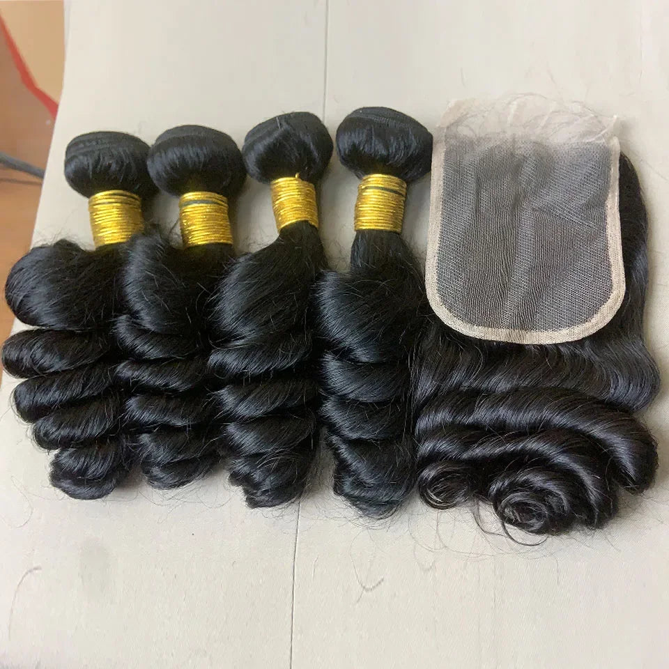 Loose Deep Wave Bundles HD Transparent Lace