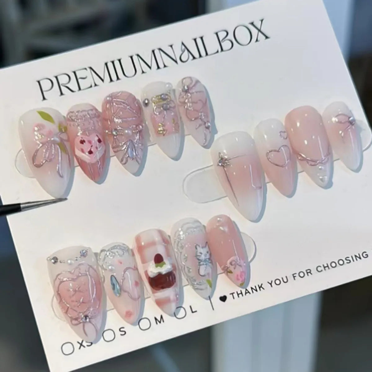 24PCS  Press on Nails Designs