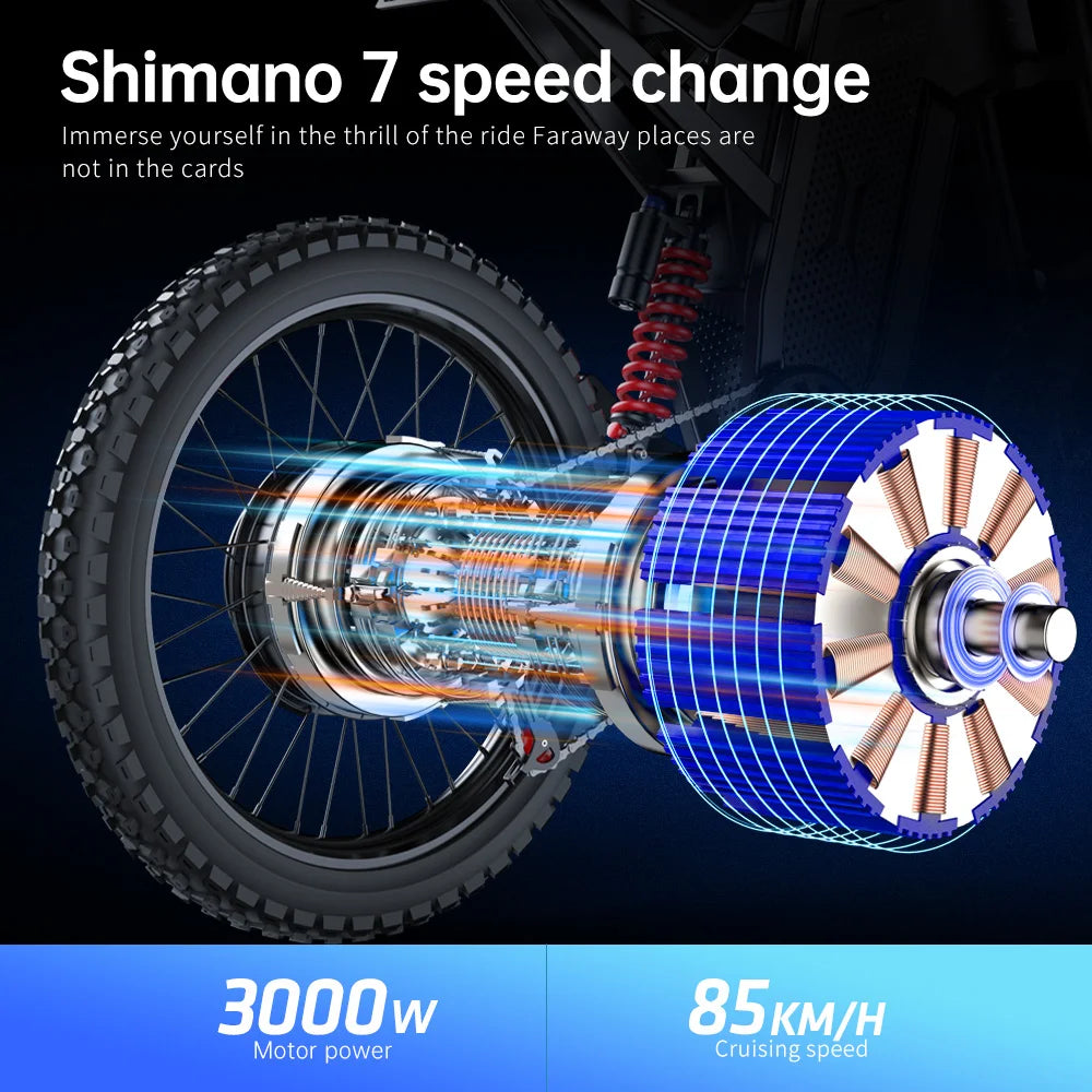 60V Brushless Gearless Adult Off-road E-Bike