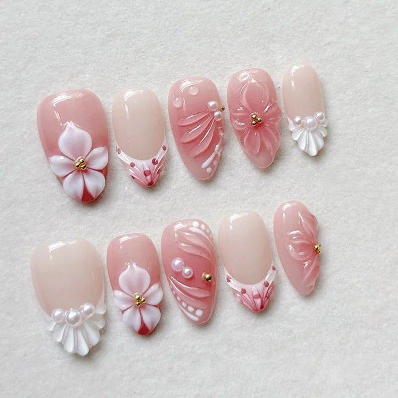 24Pcs 3D Fake Nails Press on