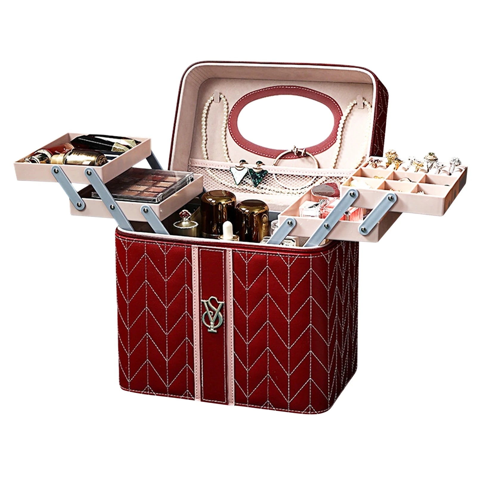 Large Cosmetic Organizer with Mirror