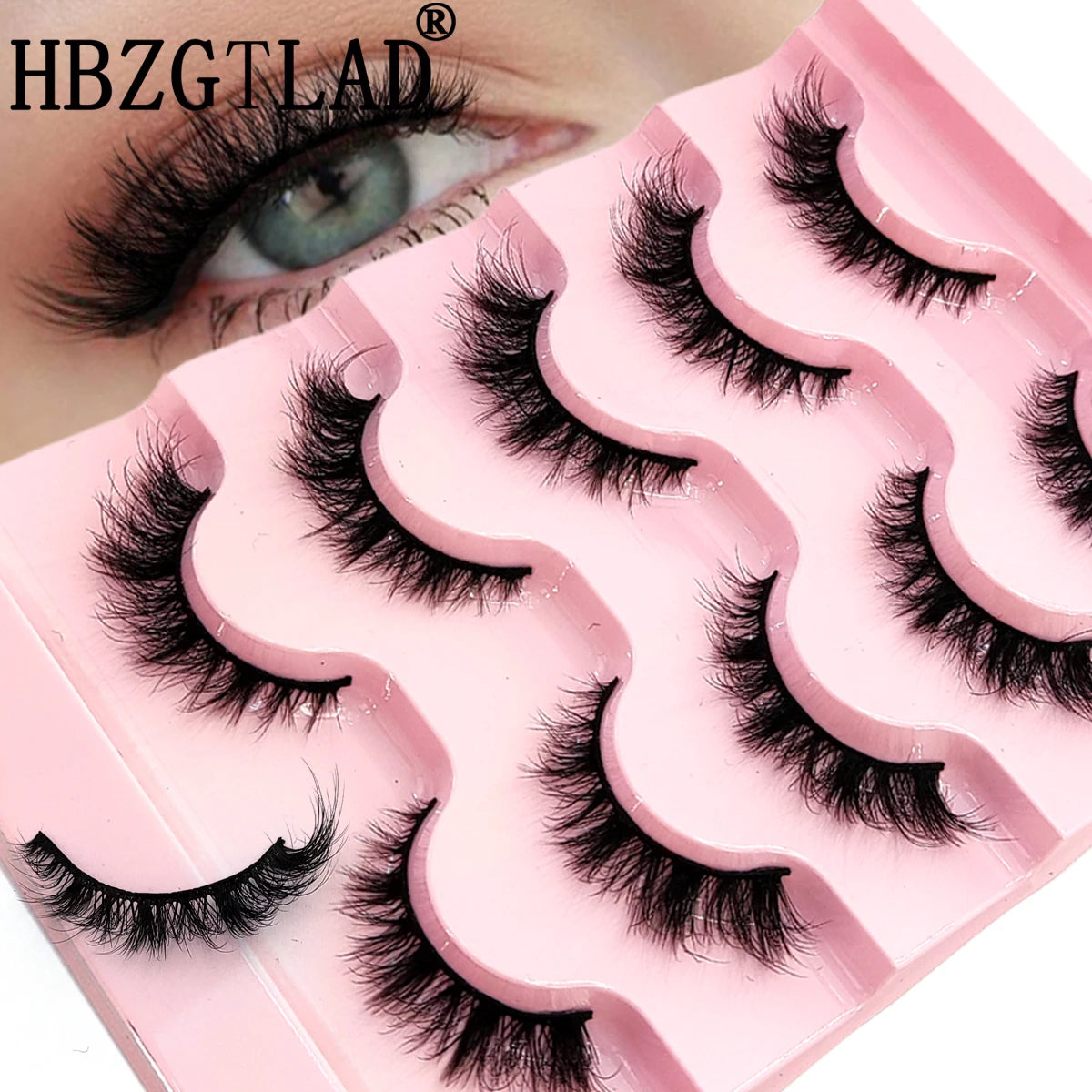 Wispy natural eyelash extension