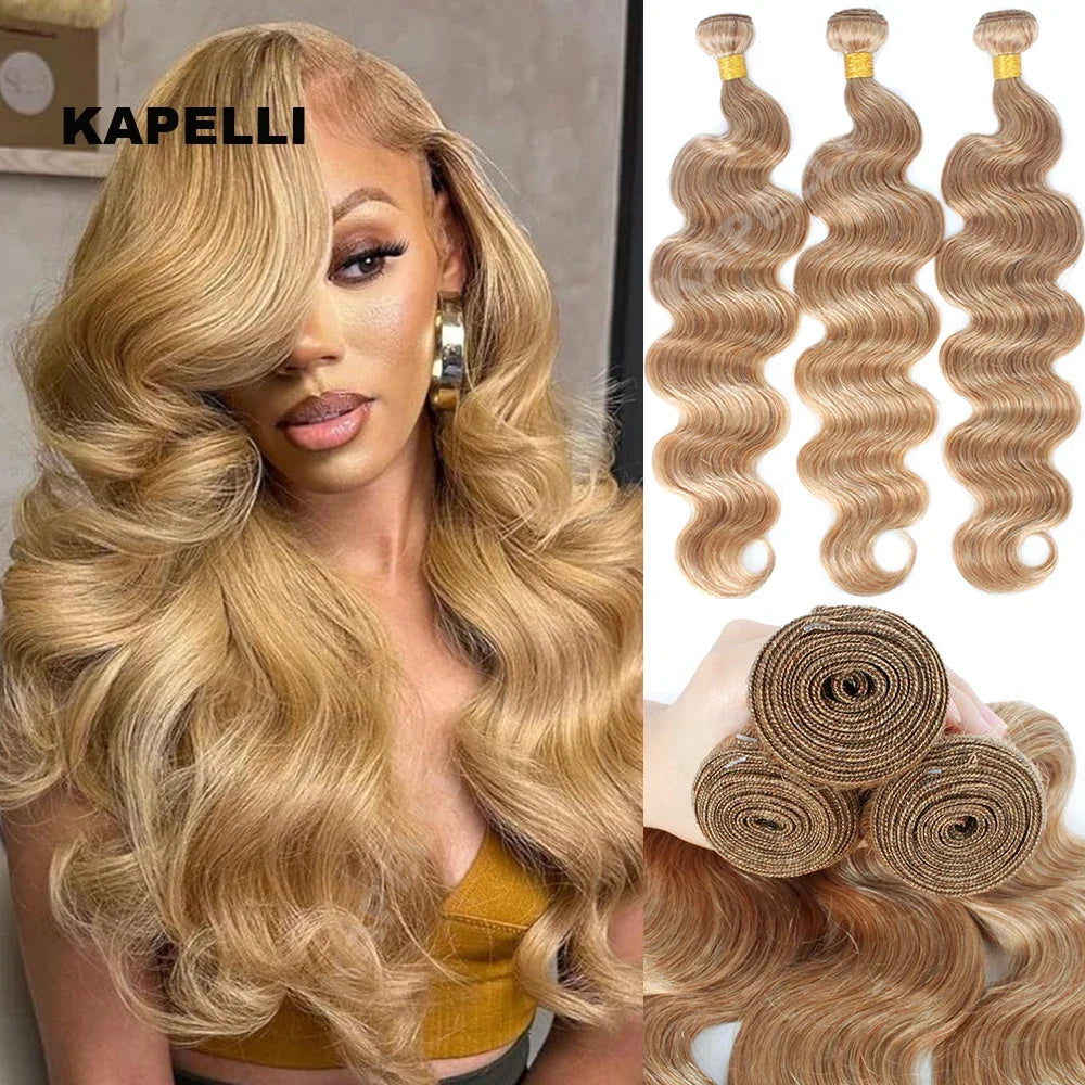 #27 Honey Blonde Hair Body Wave