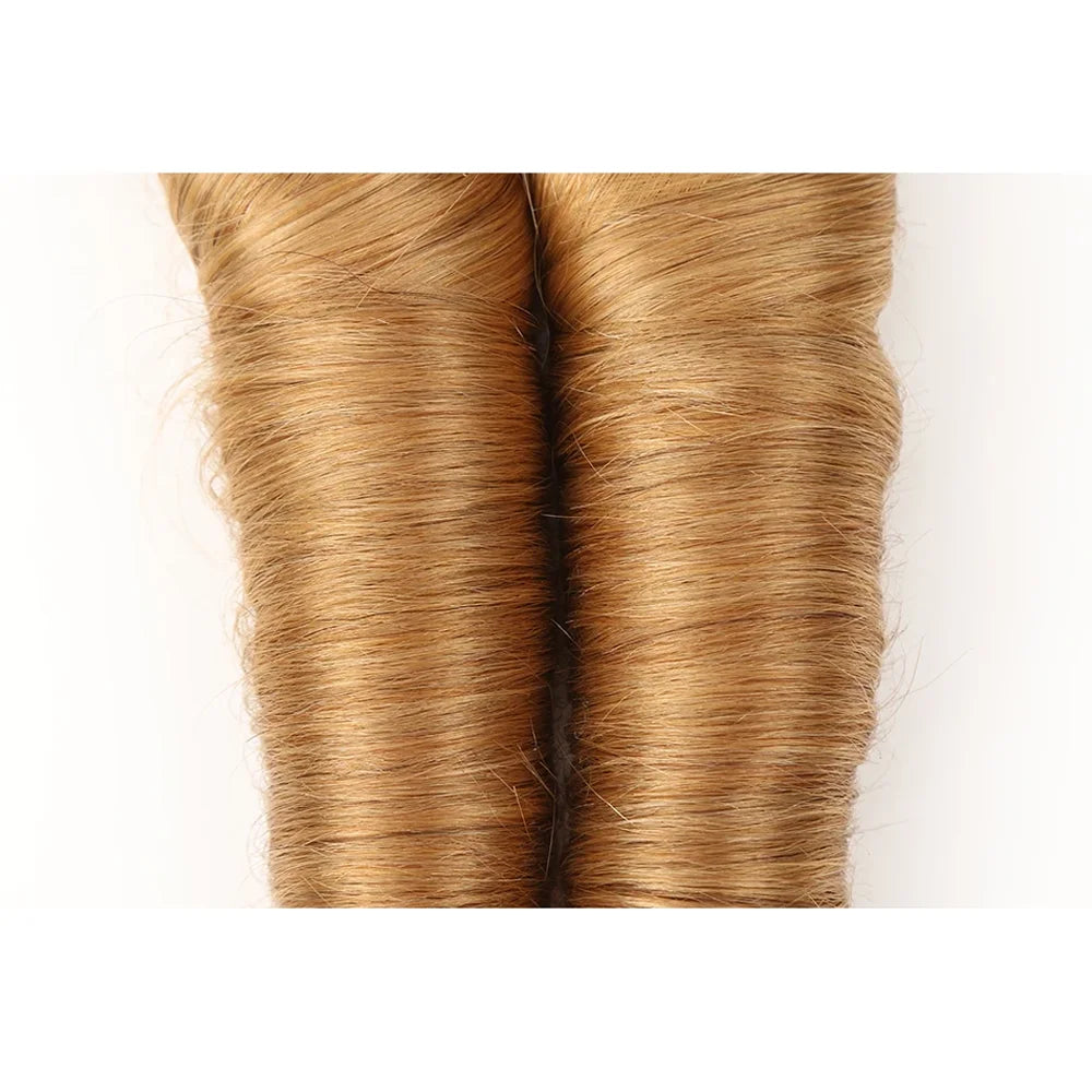 Honey Blond 2Pcs/Pack Loose wave Bundles Human Hair
