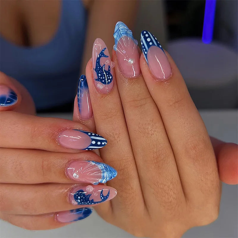 Press on Nails Strawberry Bow Design Nails