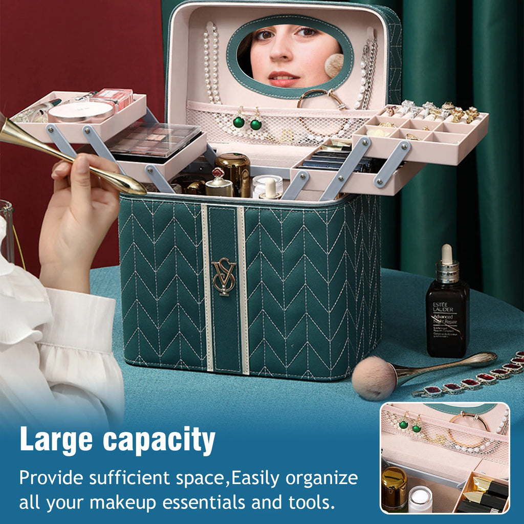 Large Cosmetic Organizer with Mirror