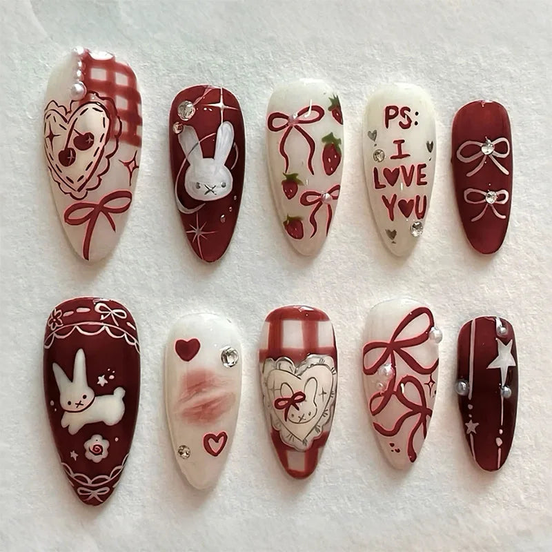 24PCS  Press on Nails Designs
