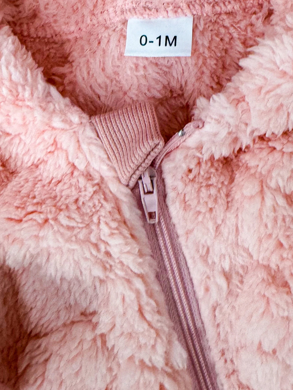 Pink Fluffy Baby Romper Winter Outfit