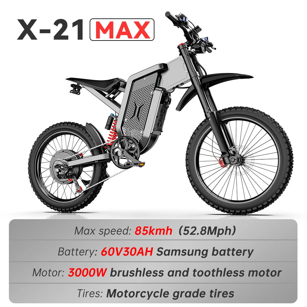 60V Brushless Gearless Adult Off-road E-Bike