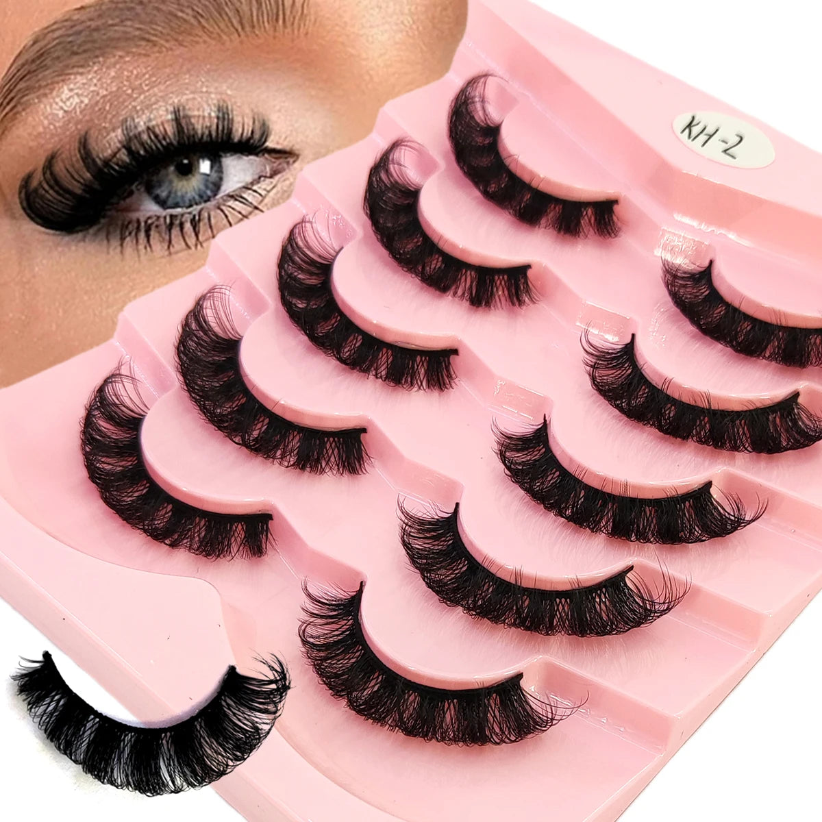 Wispy natural eyelash extension