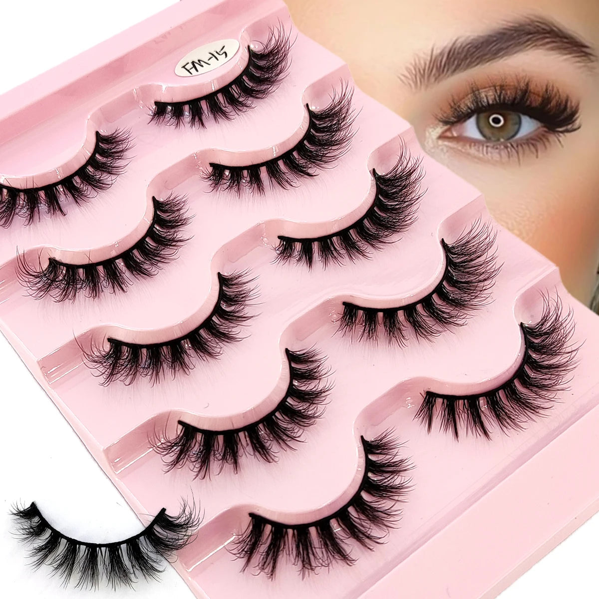 Wispy natural eyelash extension