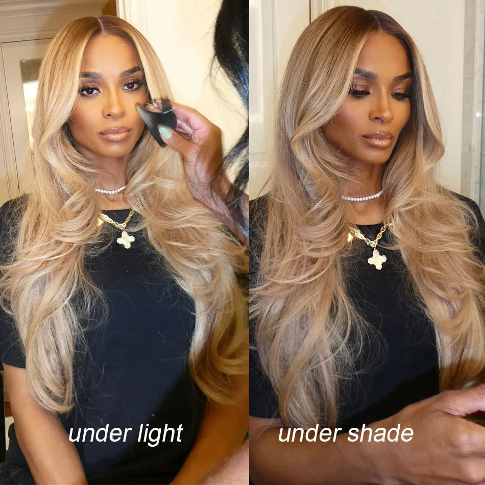 Highlight Ash Blonde 13x6 HD Lace Human Hair Wigs