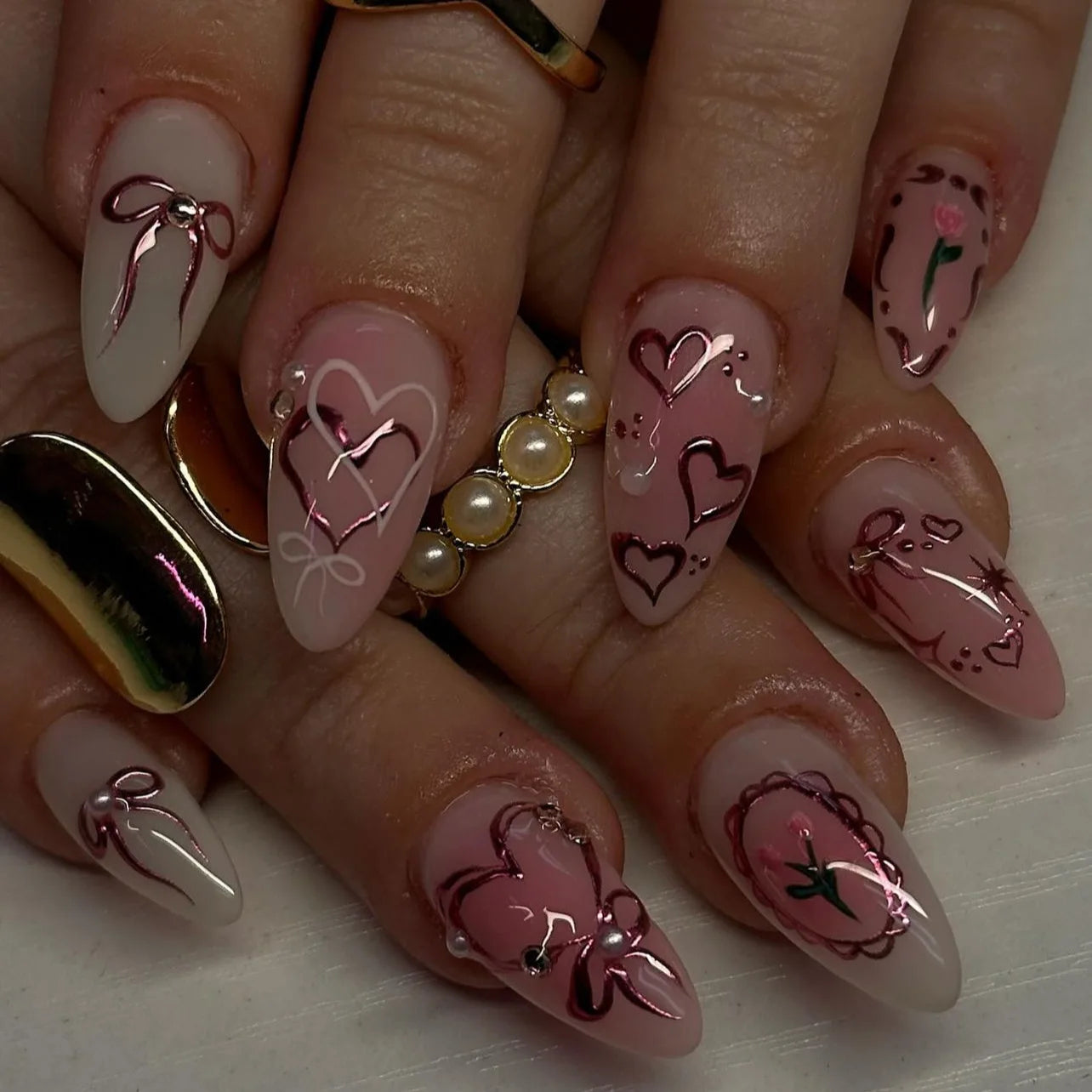 24PCS  Press on Nails Designs