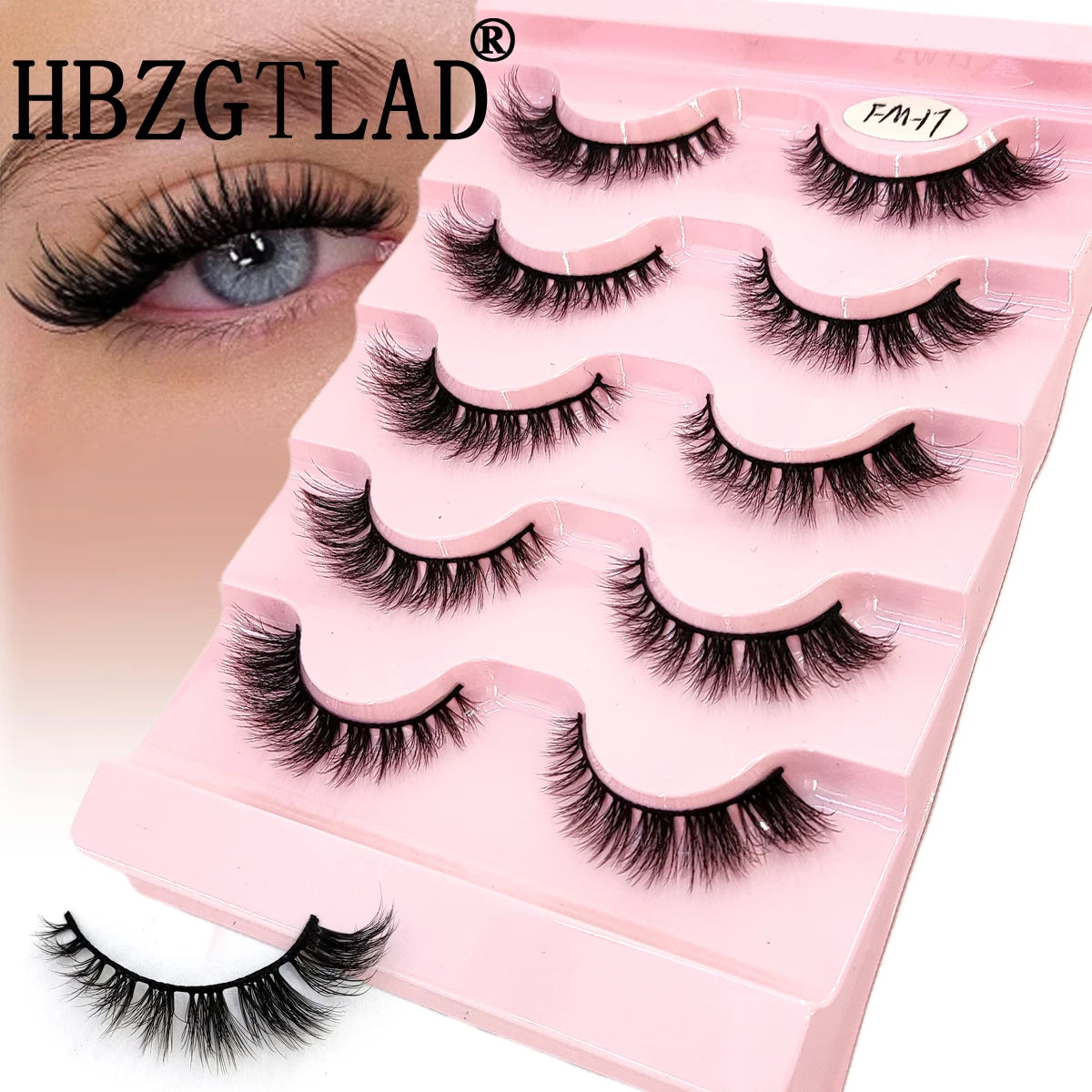 Wispy natural eyelash extension