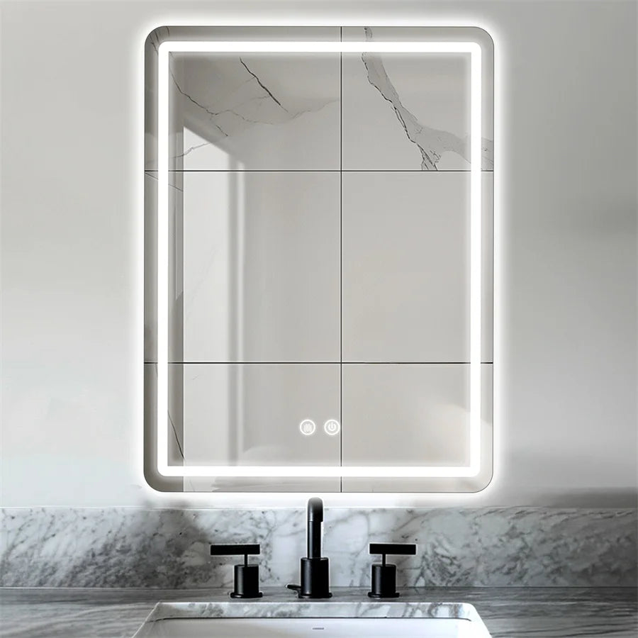 Hardwired Bathroom Mirror with LED Lights