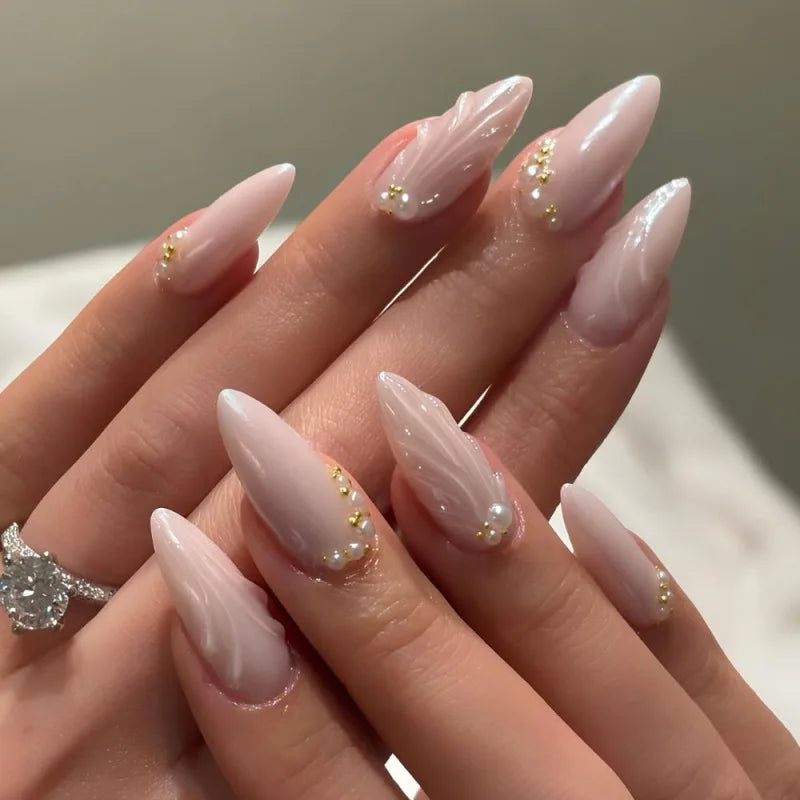 24Pcs 3D Fake Nails Press on