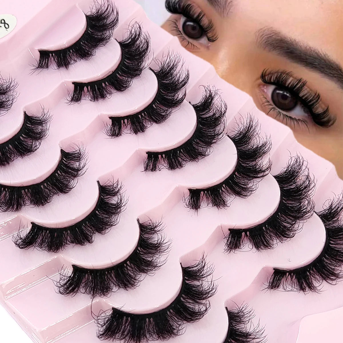 Wispy natural eyelash extension