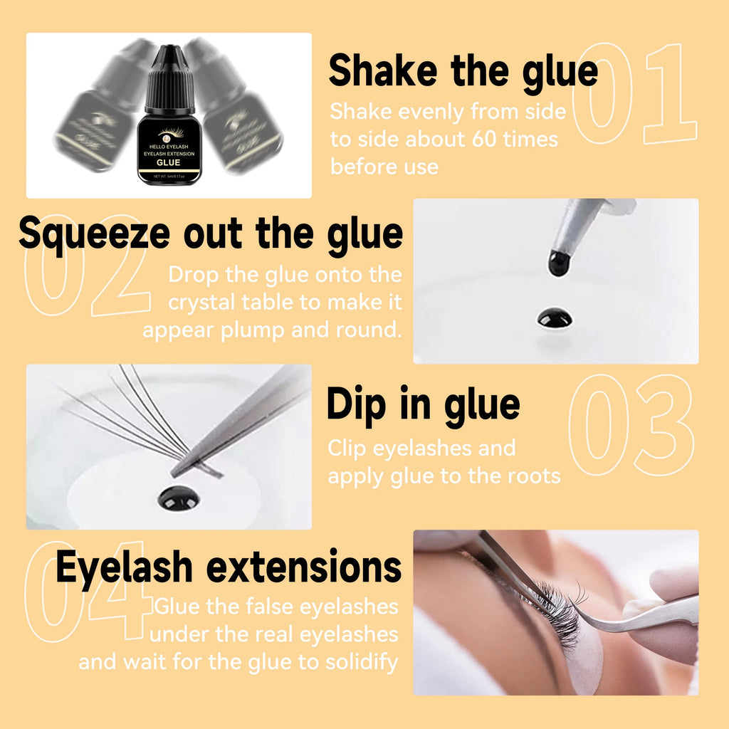 5ml Fast Drying Strong Eye Lash Extension Adhesive Retention 7-14 days