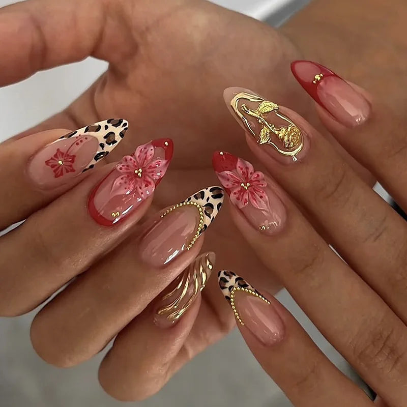 24Pcs 3D Fake Nails Press on