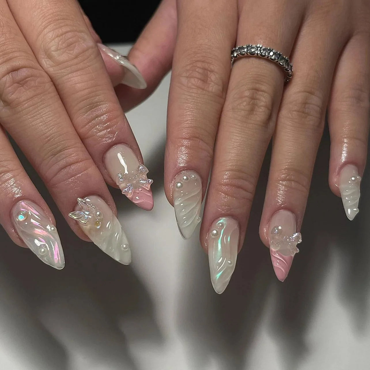 24Pcs 3D Fake Nails Press on
