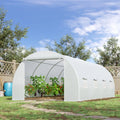 Outsunny Polytunnel Greenhouse, Door and 8 Windows