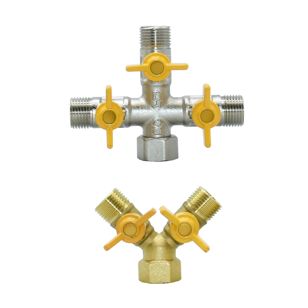 Brass 1/2" Thread 2/3-Way Garden Tap