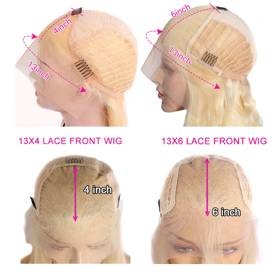Highlight Ash Blonde 13x6 HD Lace Human Hair Wigs