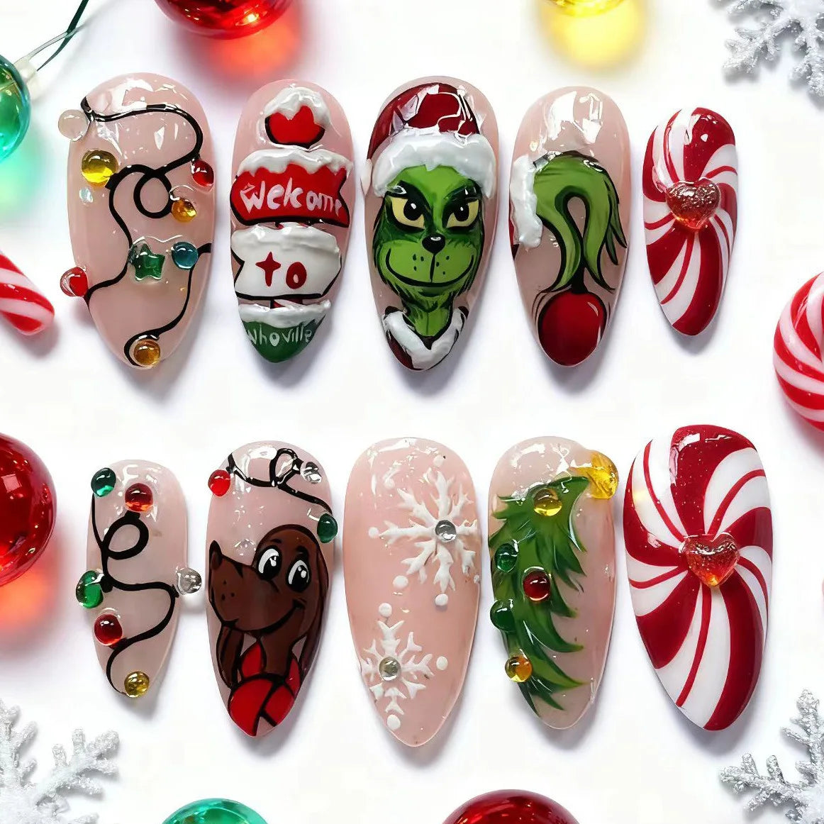 24PCS  Press on Nails Designs