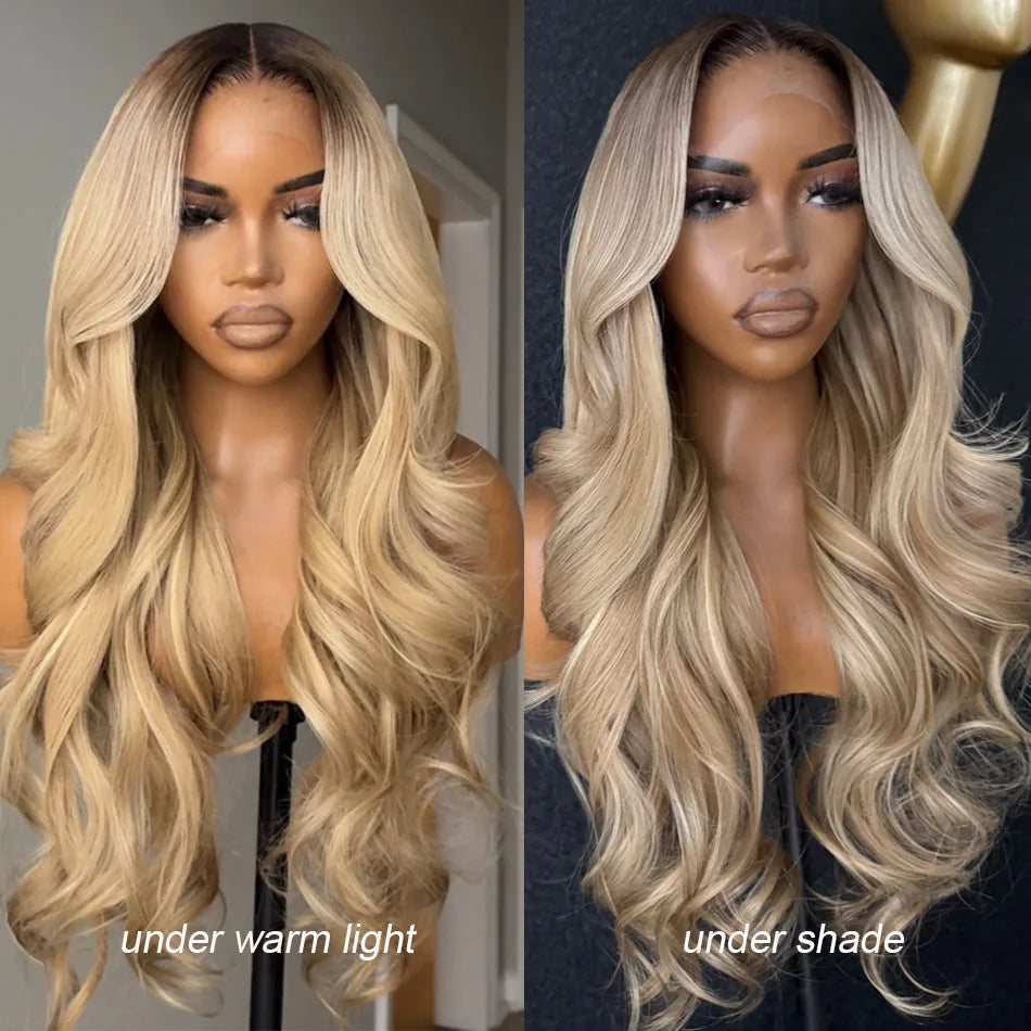 Highlight Ash Blonde 13x6 HD Lace Human Hair Wigs