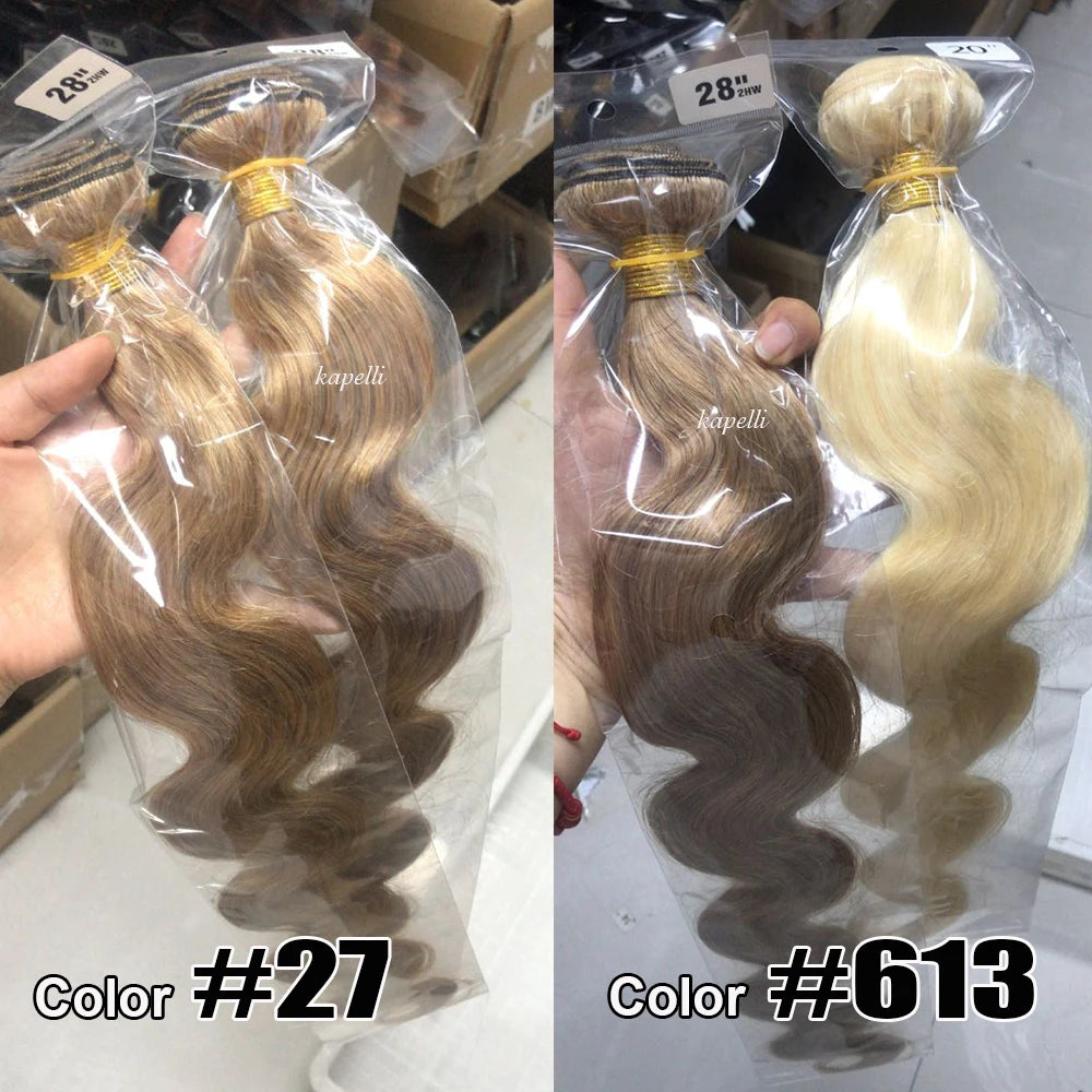 #27 Honey Blonde Hair Body Wave