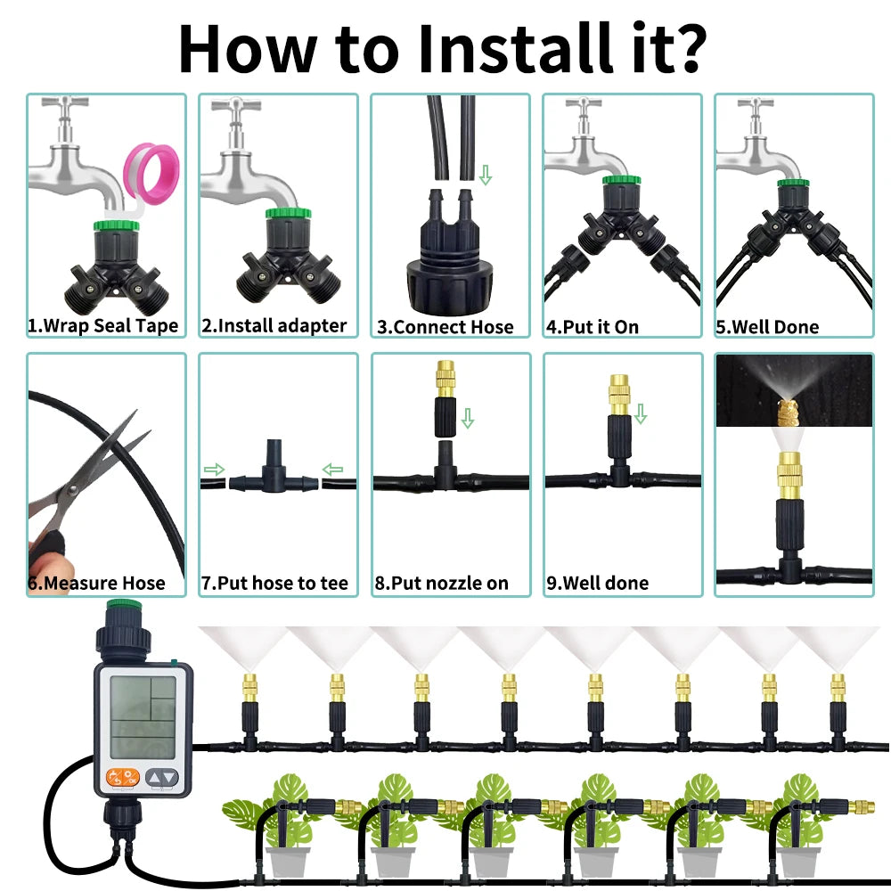 Oasis 5M-30M Garden Irrigation Misting Cooling System