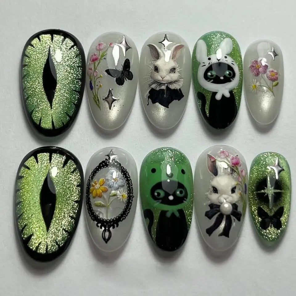 24PCS  Press on Nails Designs