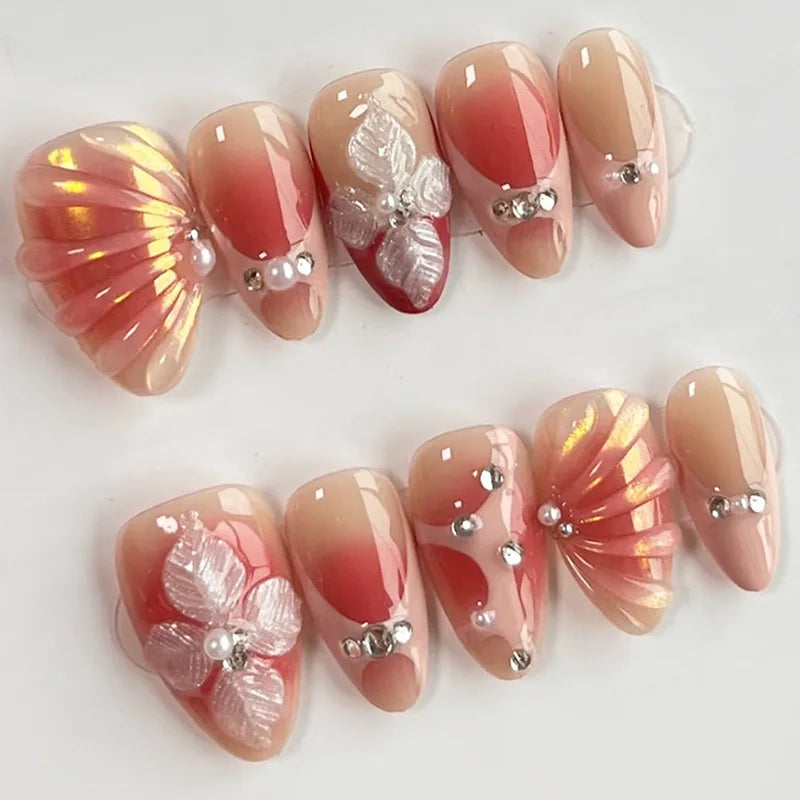 24Pcs 3D Fake Nails Press on