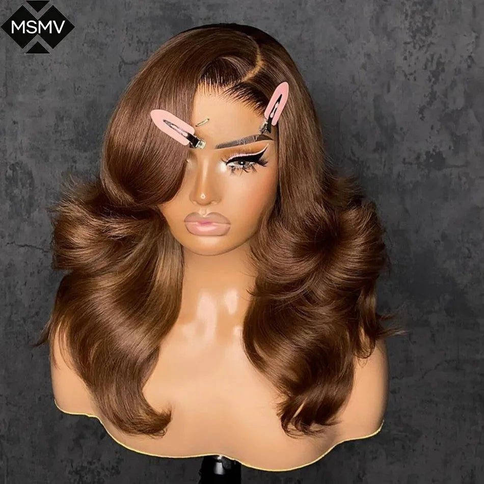 Chocolate Brown Body Wave 13x6 Hd Lace Front Wig