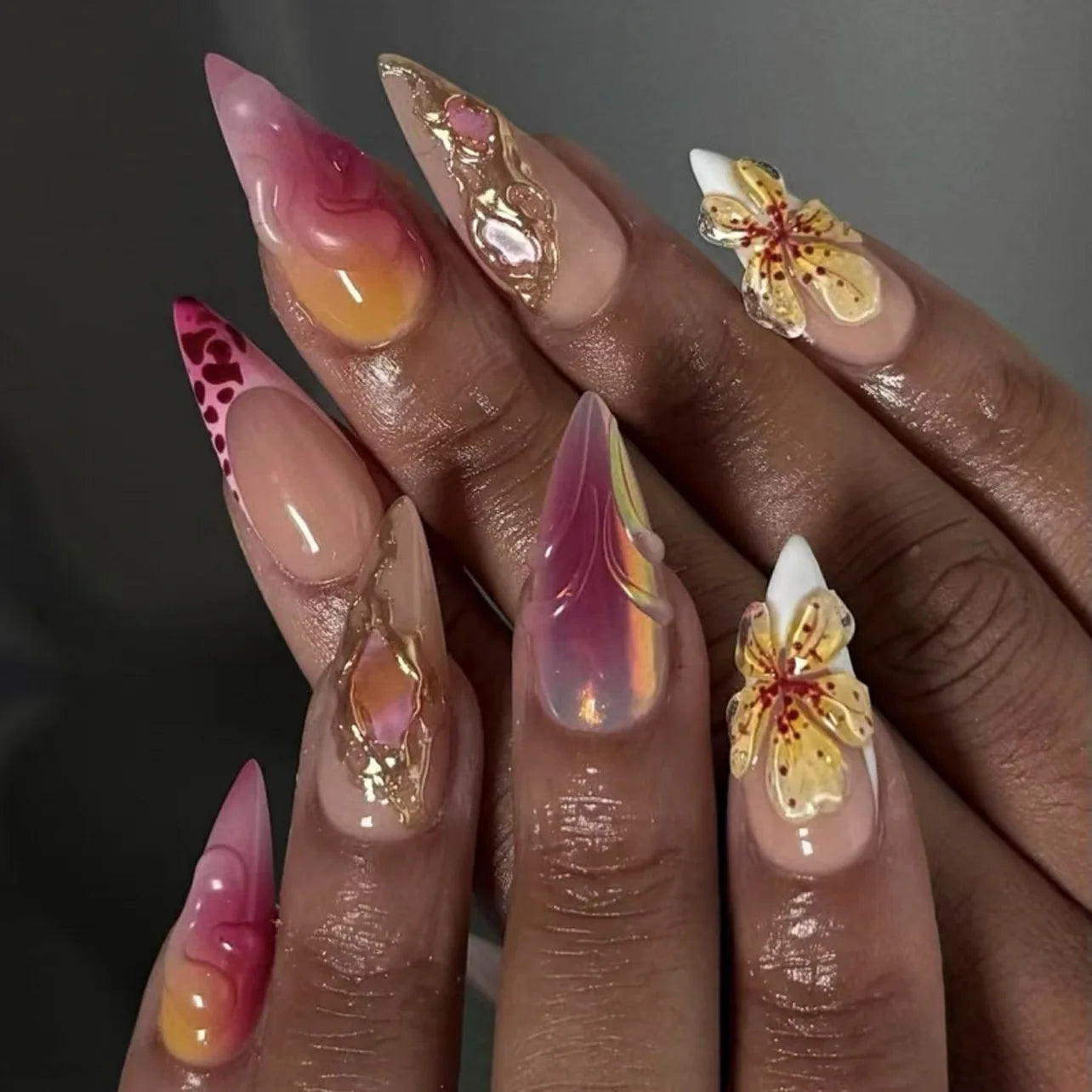 24Pcs 3D Design Nails