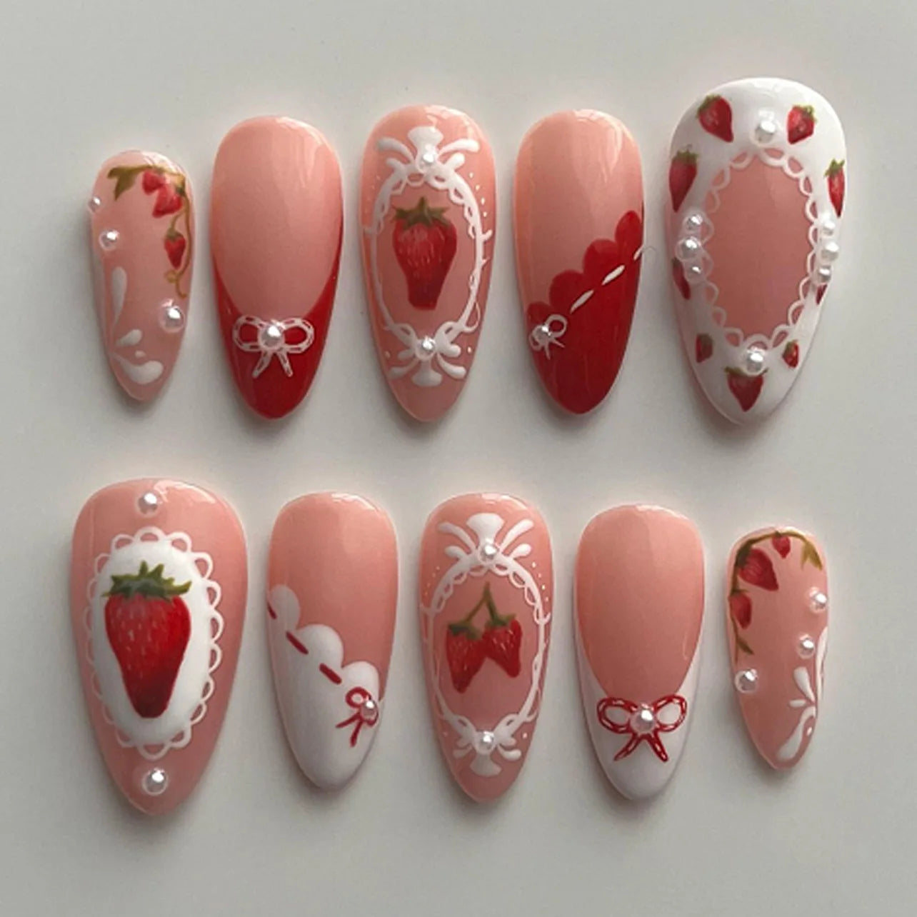 24PCS  Press on Nails Designs