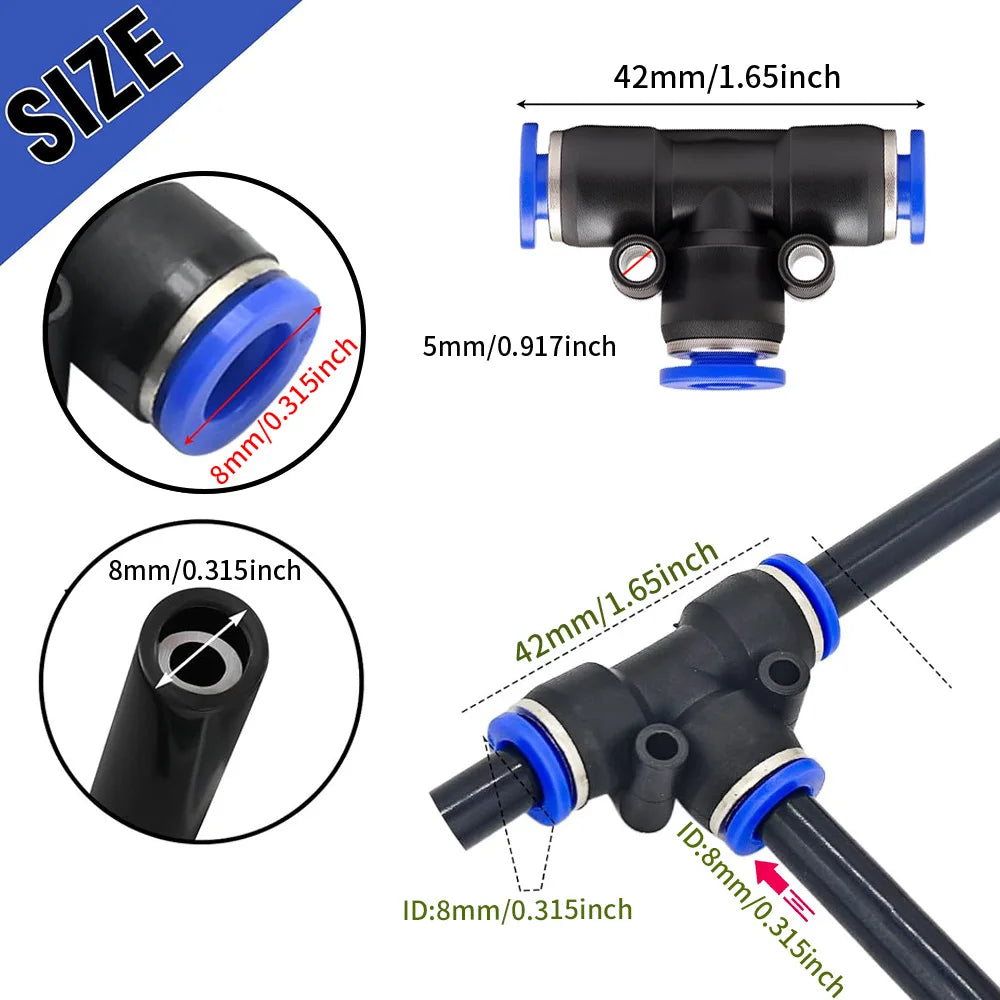 30M-5M Bending Universal Sprayer Kit 8mm Hose System Irrigation