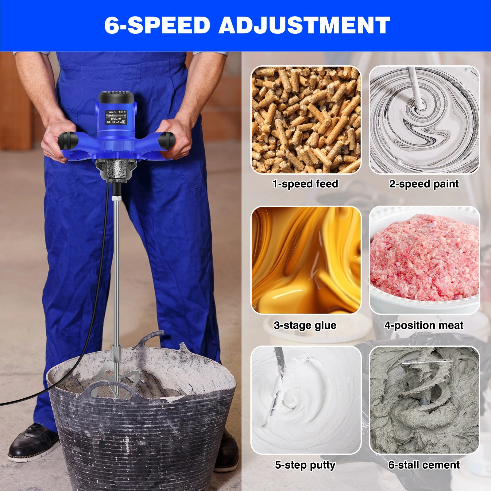 2600W Portable Electric Cement Mixer