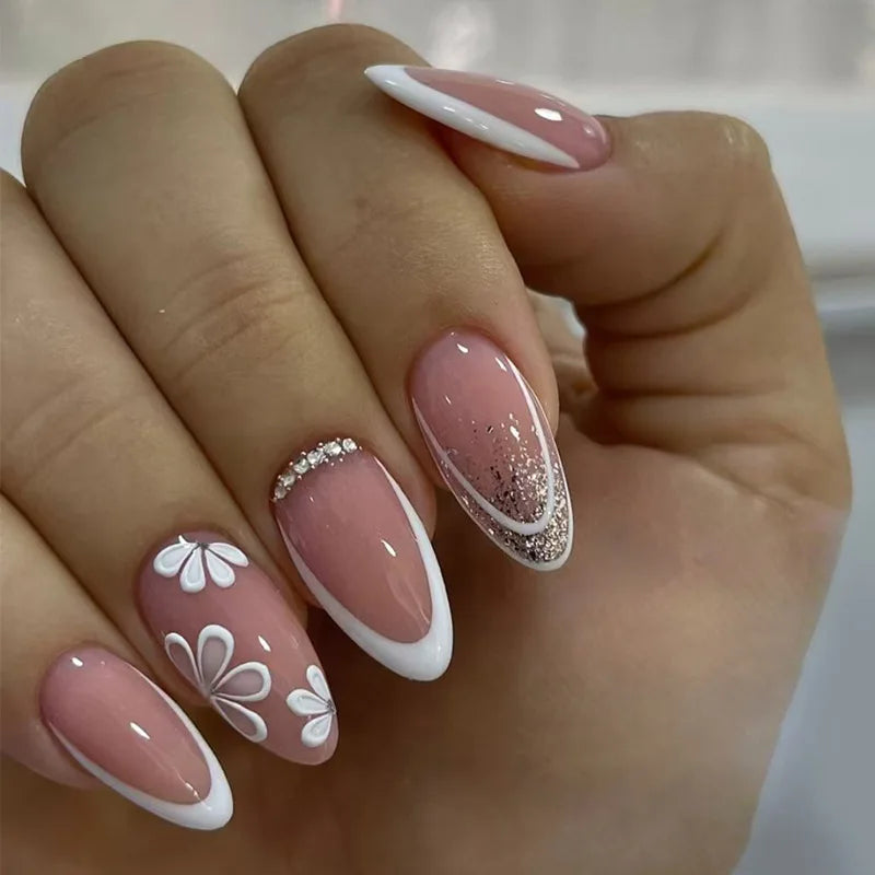 24Pcs 3D Fake Nails Press on