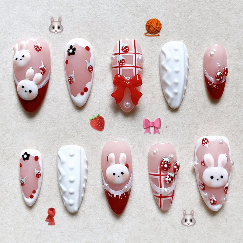 24PCS  Press on Nails Designs