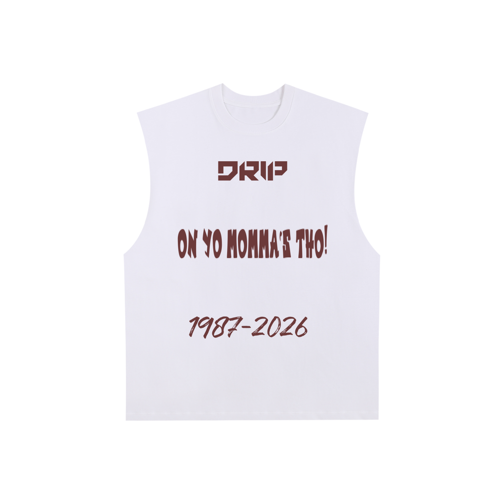 Raw Edge Cotton Tank Top