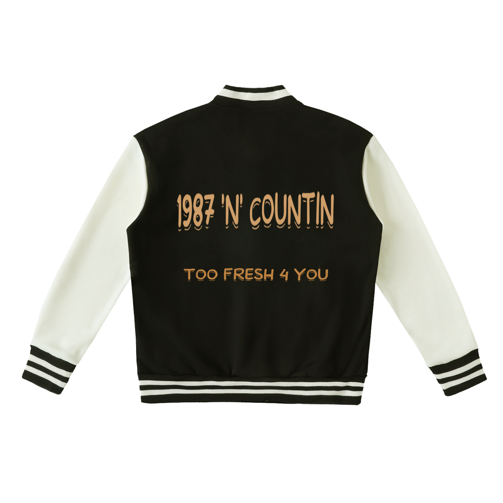 1987 Two-Tone Fleeced Varsity Jacket