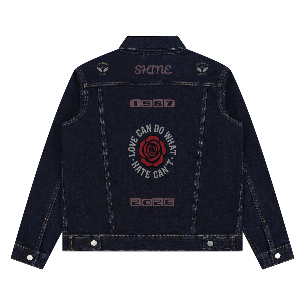 Unisex Vintage Wash Denim Jacket
